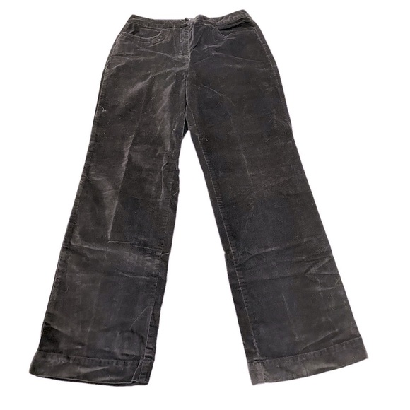 Talbots Women’s Velour Black Dress Pants Straight Leg Size 10 - Picture 1 of 6